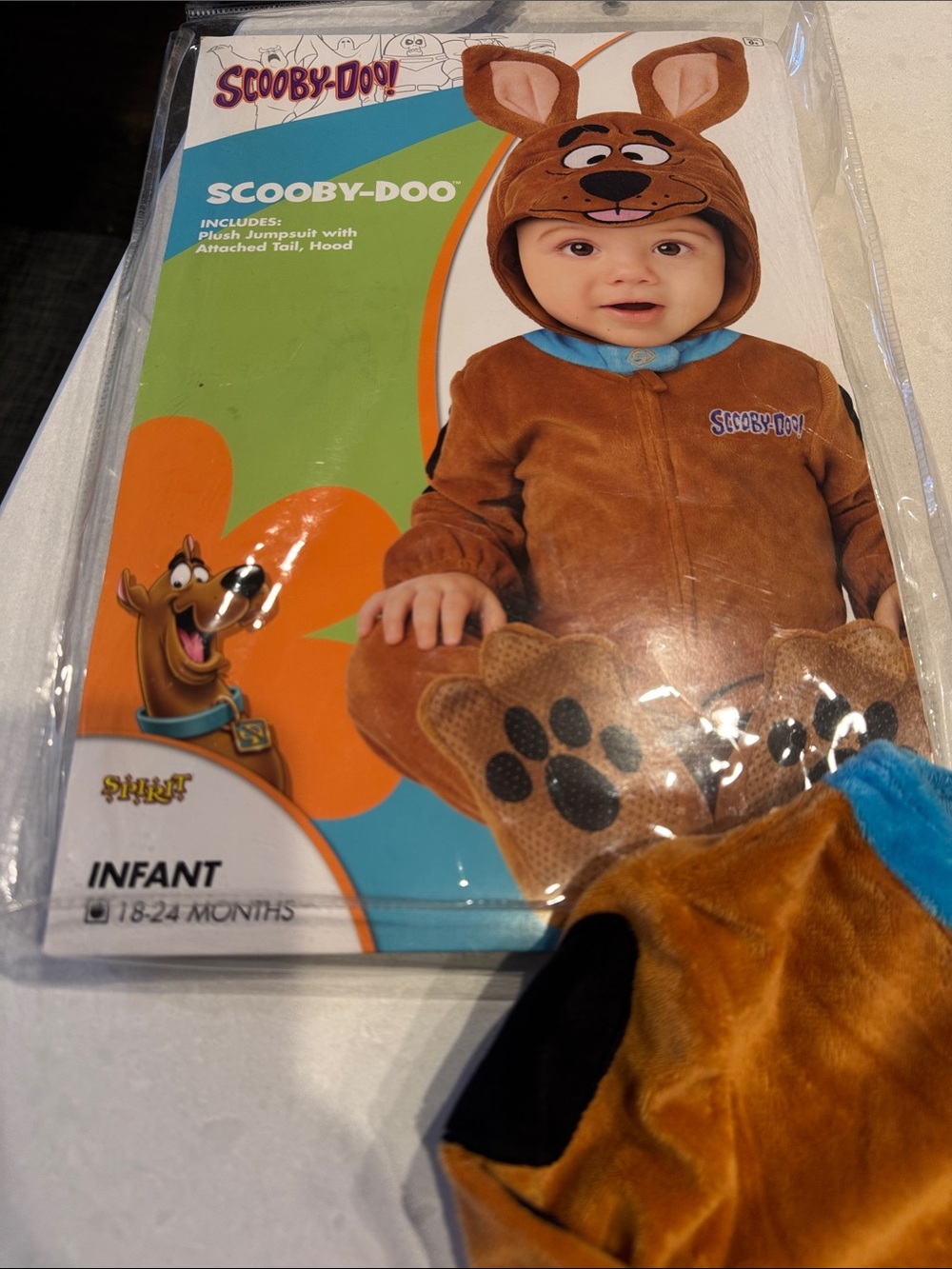 Spirit Scooby-Doo Infant Plush Costume - Brown with Blue Collar